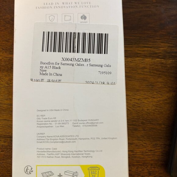 SAMSUNG GALAXY A15 BLACK/ROSE GOLD CELL PHONE CASE IN BOX. - Picture 1 of 2